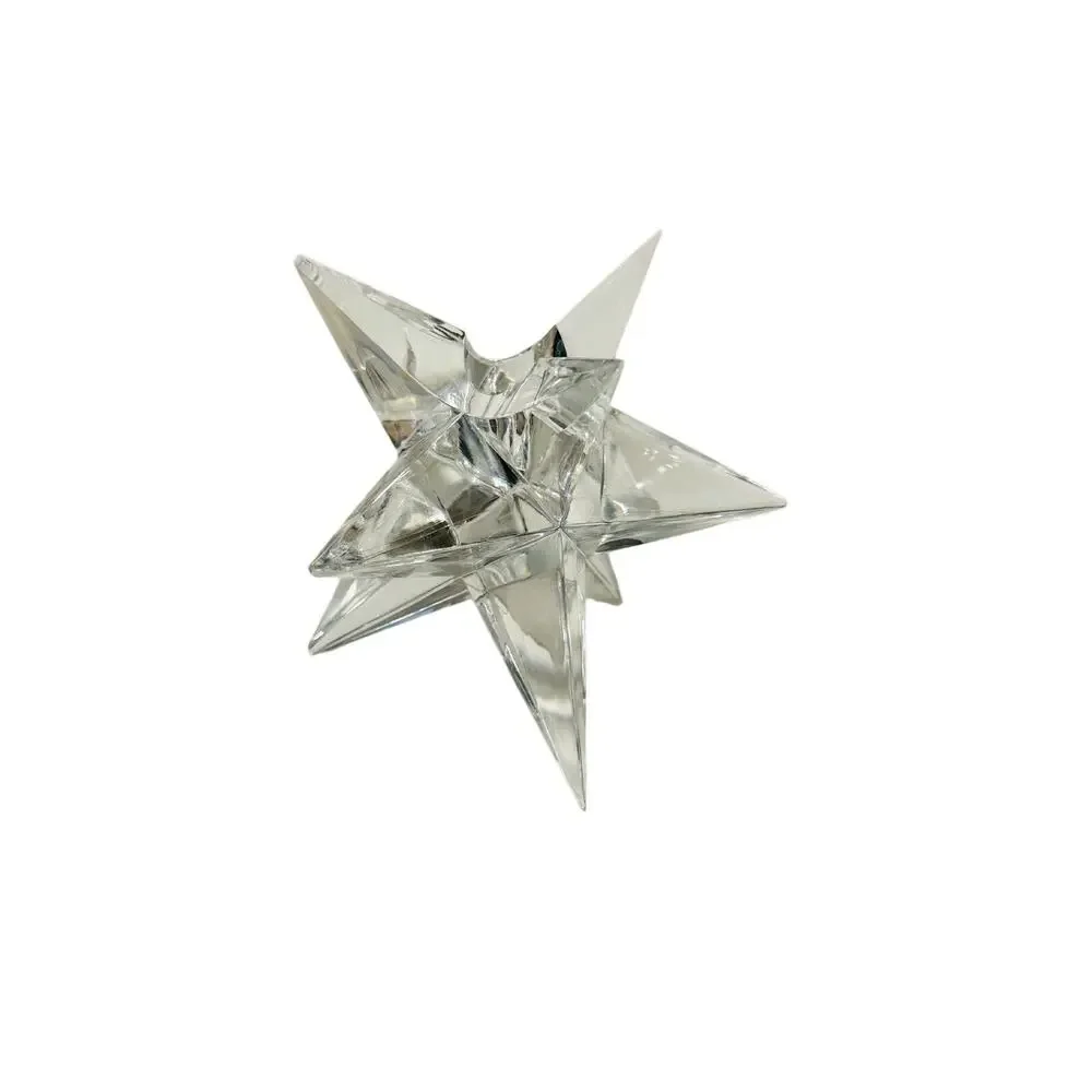 Celestial Glass Star Candle Holder Geometric Modern Decor‎